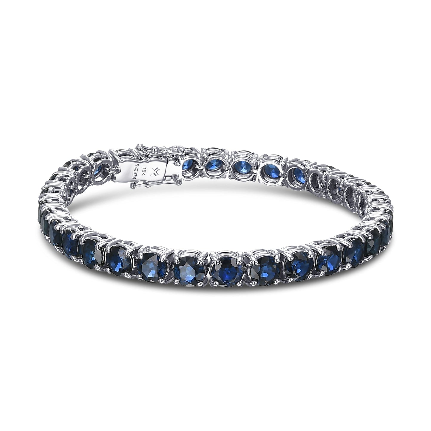 Klassisches rundes Saphir-Tennisarmband