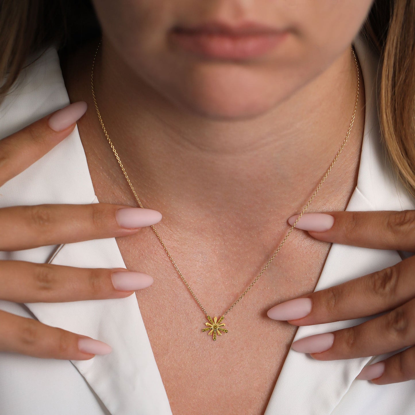 Fancy Vivid Yellow Pave Diamond Pendant