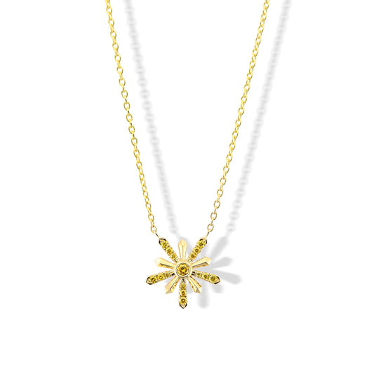 Anhänger mit leuchtend gelbem Pavé-Diamanten