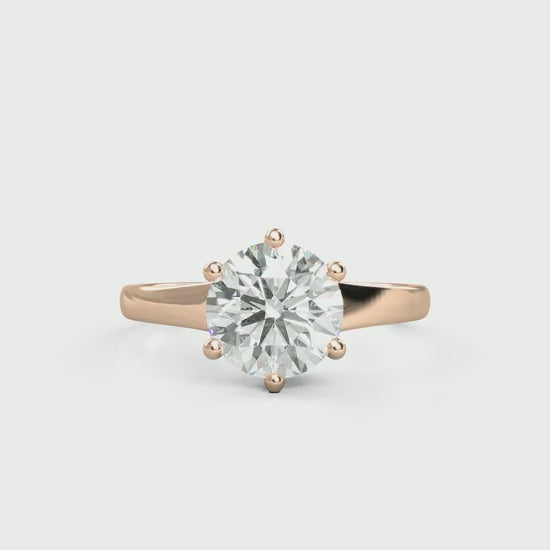 Verlobungsring Laura mit 1.0ct G/VS-Diamant in 6-Krappen-Fassung, klassisches Design für jeden Anlass – erhältlich in München und Augsburg