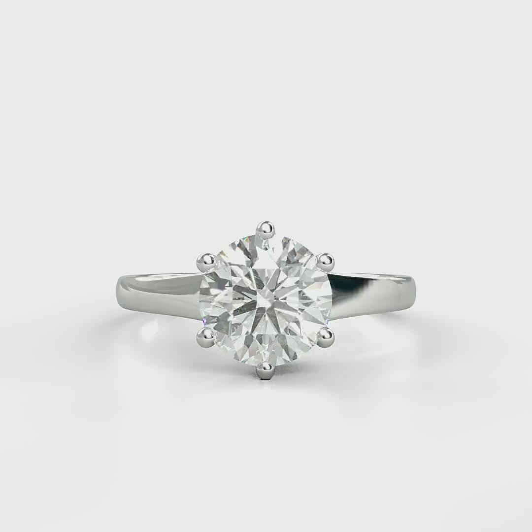 Verlobungsring Laura mit 1.0ct G/VS-Diamant in 6-Krappen-Fassung, klassisches Design für jeden Anlass – erhältlich in München und Augsburg