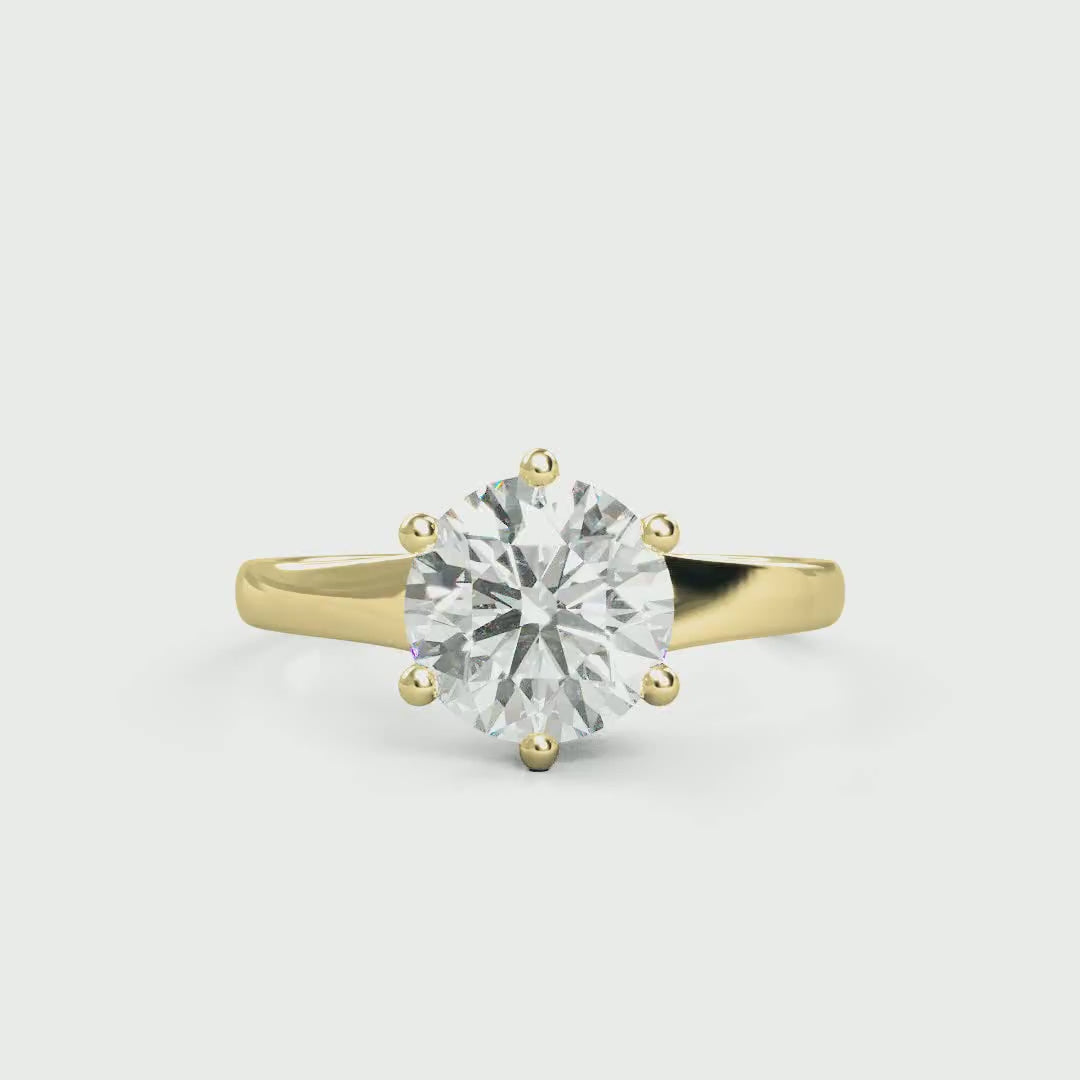 Verlobungsring Laura mit 1.0ct G/VS-Diamant in 6-Krappen-Fassung, klassisches Design für jeden Anlass – erhältlich in München und Augsburg